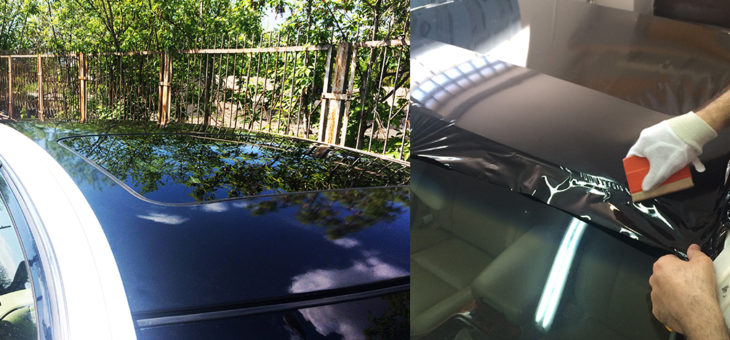 Oklejanie dachu Lexusa folią 3M