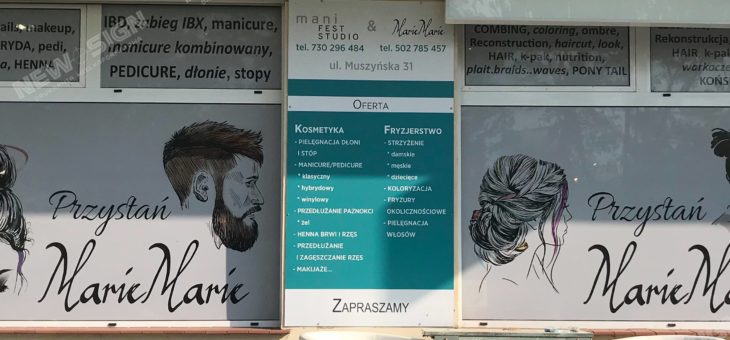 OKLEJANIE WITRYN – Przystań Mariemarie