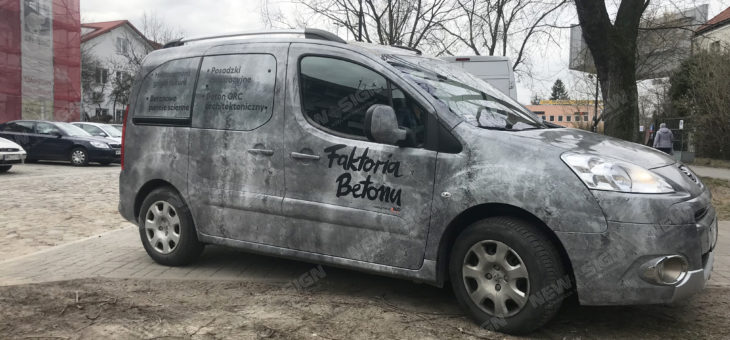 Projekt oklejania samochodu dla fabryki betonu